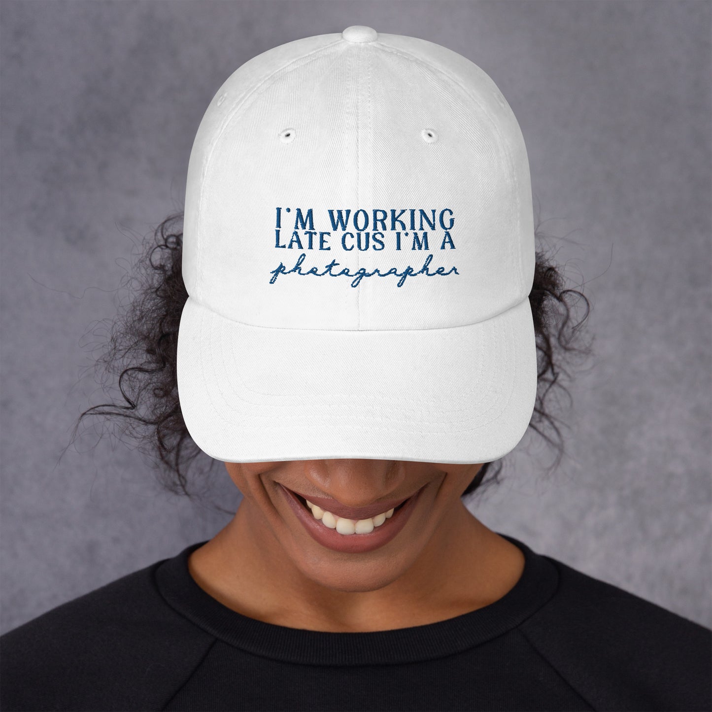 I'm Working Late Baseball Cap