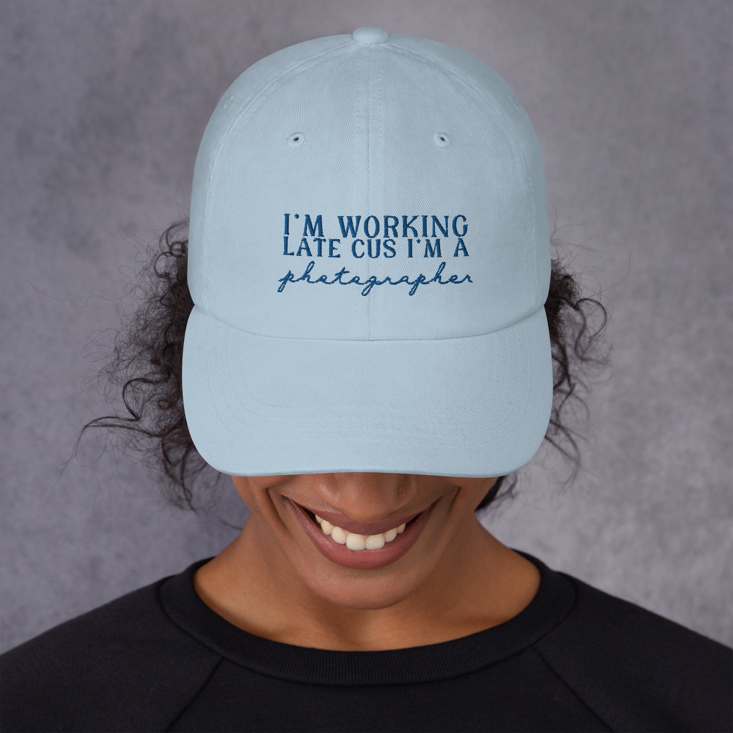 I'm Working Late Baseball Cap