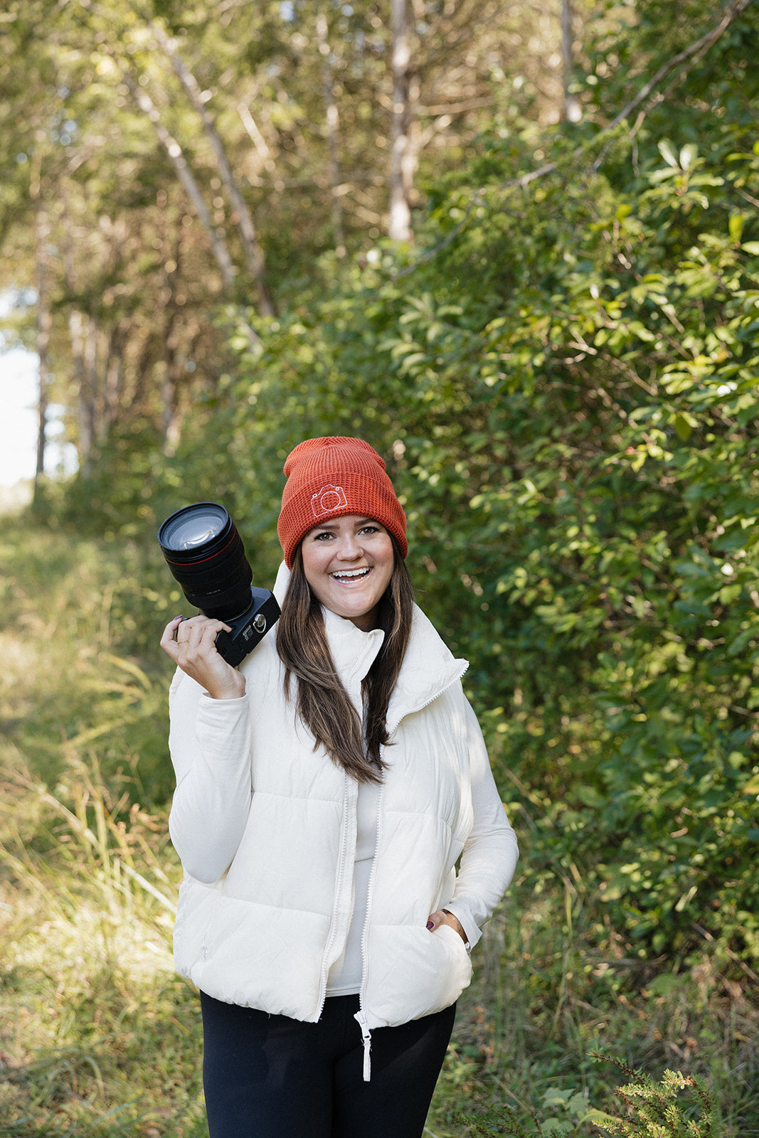 Waffle Knit Embroidered Beanie