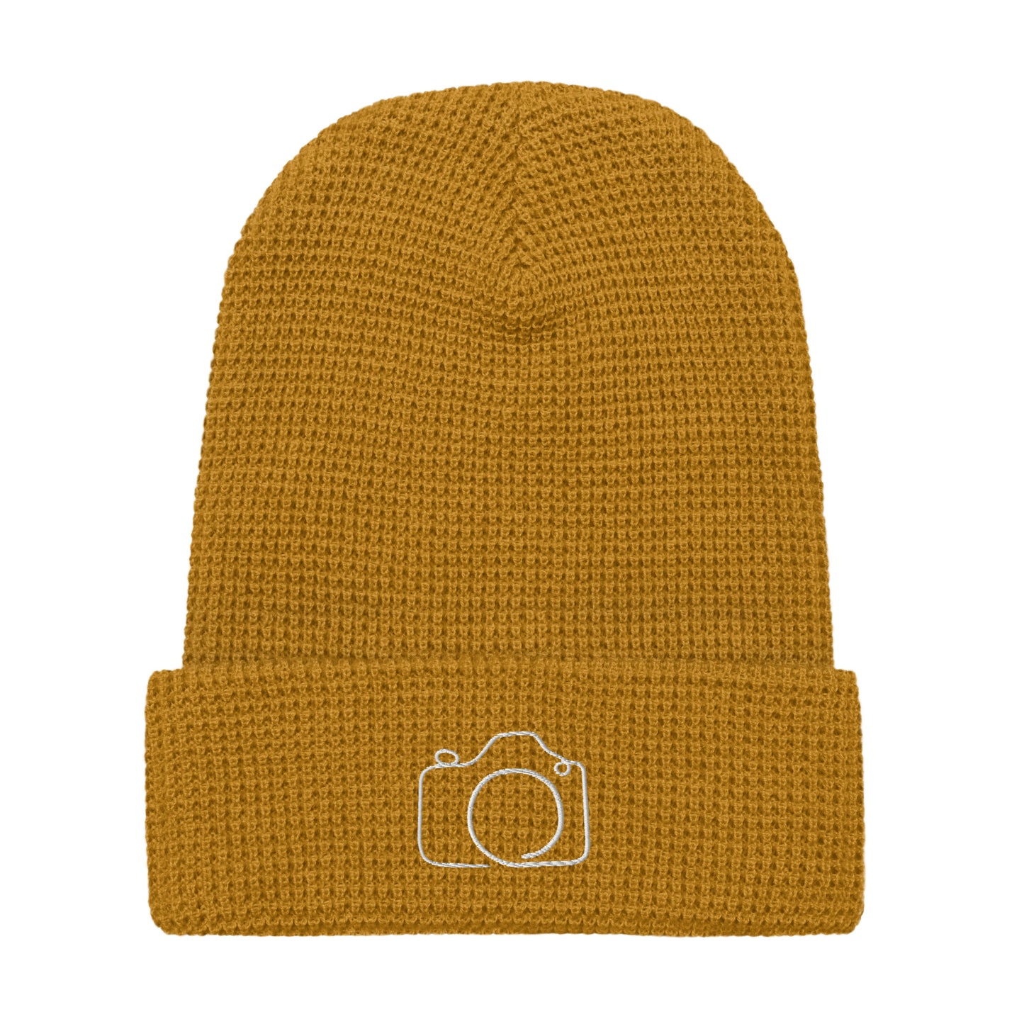 Waffle Knit Embroidered Beanie
