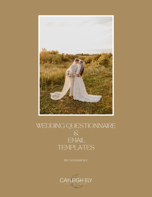 3 Wedding Questionnaires & Email Templates + Bonus Inquiry Form